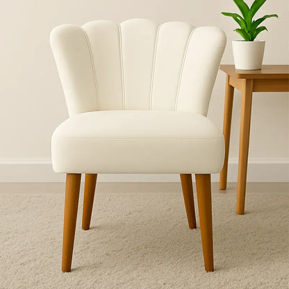 [COMPRÁ 1 Y LLEVÁ 2] Sillón Pétalo de Terciopelo con Patas de Madera + 2 Puffs Pétalo de Regalo