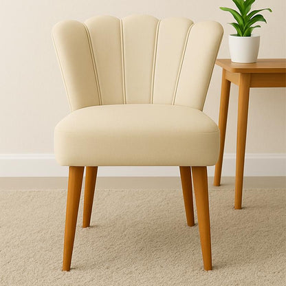 [COMPRÁ 1 Y LLEVÁ 2] Sillón Pétalo de Terciopelo con Patas de Madera + 2 Puffs Pétalo de Regalo