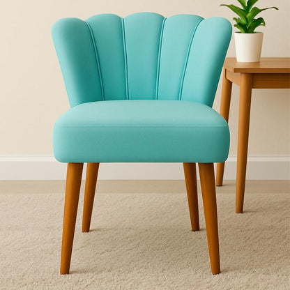[COMPRÁ 1 Y LLEVÁ 2] Sillón Pétalo de Terciopelo con Patas de Madera + 2 Puffs Pétalo de Regalo